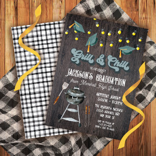 Invitation Graduation du barbecue Grill and Chill Partielleme