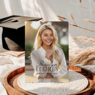 Invitation Graduation en calligraphie noire classique