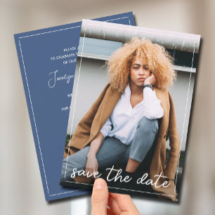 Invitation Graduation Enregistrer la photo Date