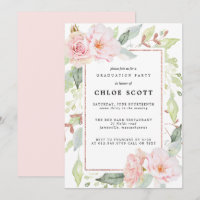 Graduation florale rose pâle rose
