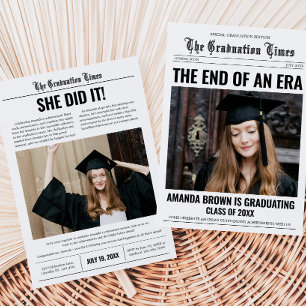 Invitation Graduation Journal Photo Graduation Party