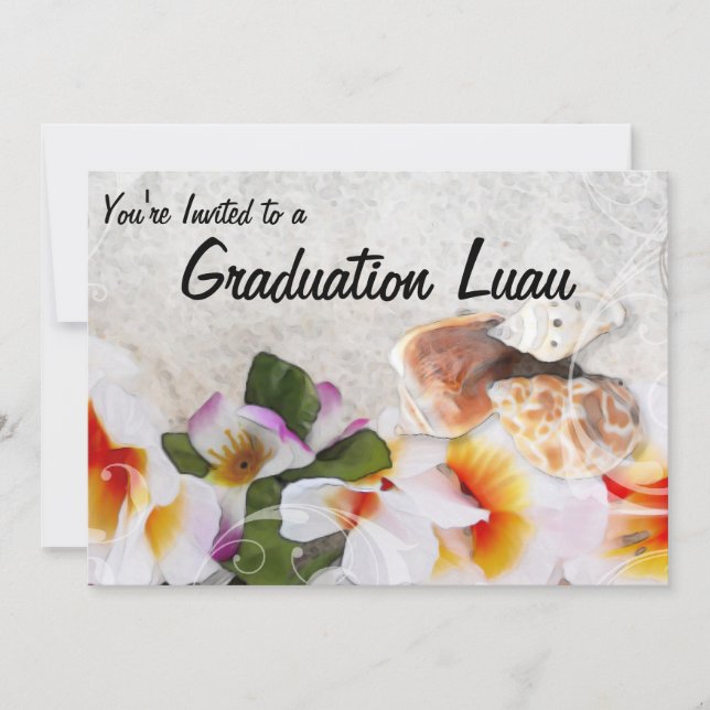 Invitation Graduation Luau Open House (Devant)