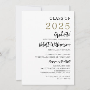 Invitation Graduation minimaliste