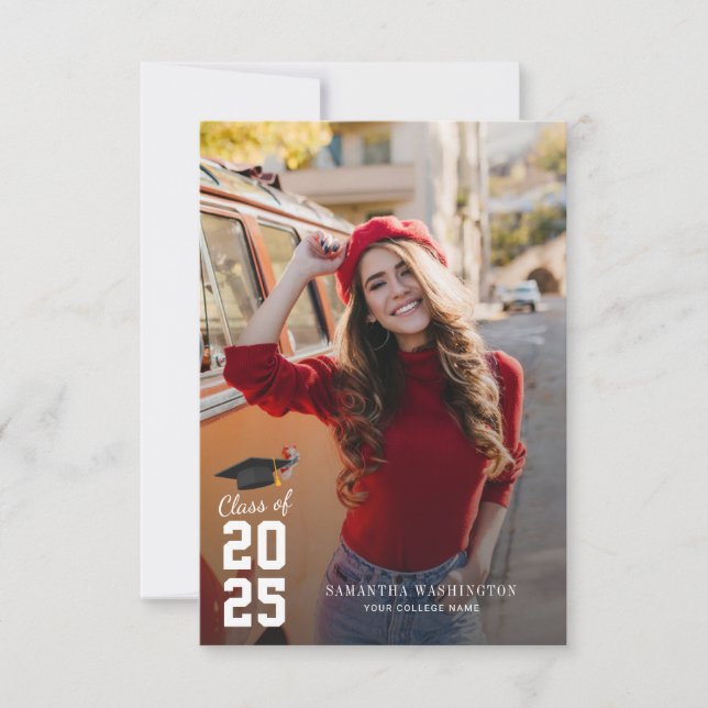 Invitation Graduation moderne 2025 Photo Party (Devant)