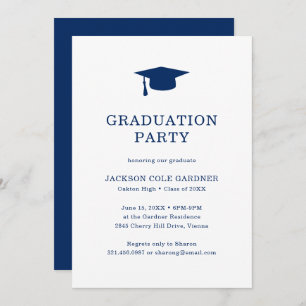 Invitation Graduation moderne minimale simple