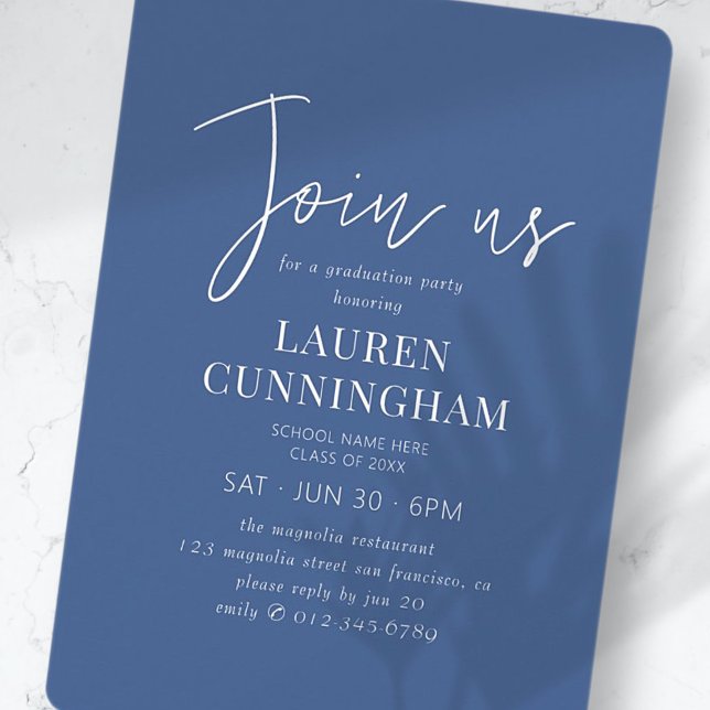 Invitation Graduation Moderne Simple Minimaliste Chic (Créateur téléchargé)