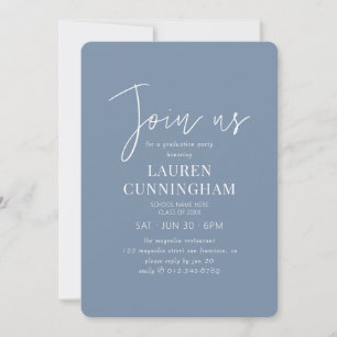 Invitation Graduation Moderne Simple Minimaliste Chic