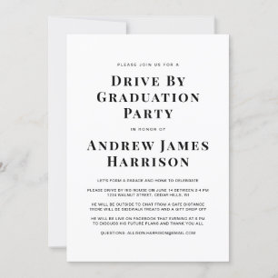 Invitation Graduation Moins moderne Conduite par fête