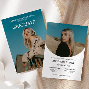 Invitation Graduation Party 2 Photo Moderne Grad 2024