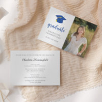 Graduation Party Blue Gold Casquette Tassel Invita