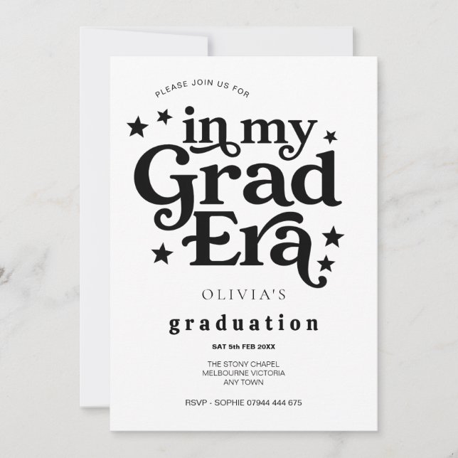 Invitation Graduation Party, Class of 2026, Modern Trendy (Devant)