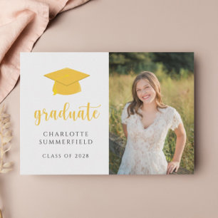 Invitation Graduation Party Jaune Casquette d'or Tassel Photo