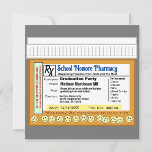 Invitation Graduation Party RX pour le plaisir