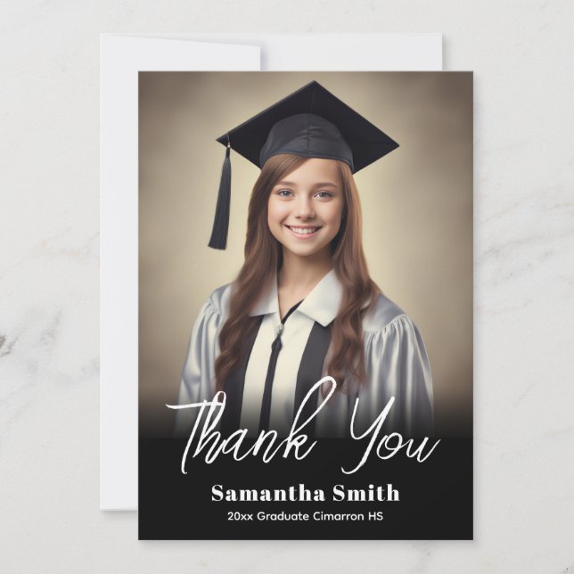 Invitation Graduation Party Thank You Photo  (Devant)