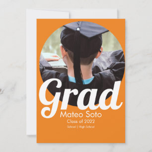 Invitation Graduation Photo Bold N'importe quelle couleur
