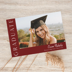Invitation Graduation photo horizontale moderne