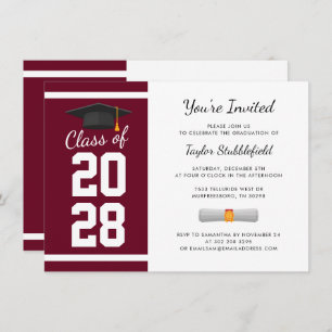 Invitation Graduation Simple 2024 Script Grad Party
