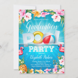 Invitation Graduation Summer Pool Party