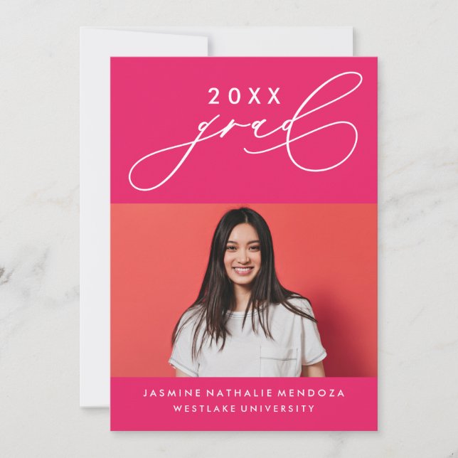 INVITATION GRADUELLE DE CALLIGRAPHIE WHIMSIQUE (Devant)