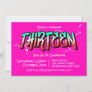 Invitation Graffiti Clair Treize