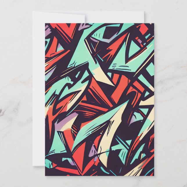 Invitation Graffiti moderne (Devant)