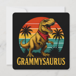 Invitation Grammysaurus T Rex Dinosaur Grammy Fête des mères
