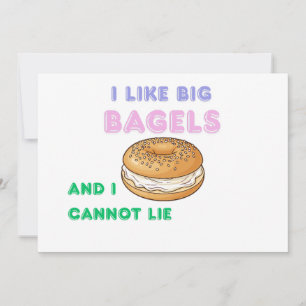 Invitation Grand Bagels Chemise drôle de petit-déjeuner