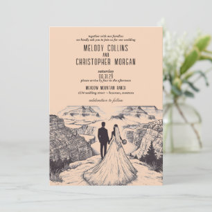 Invitation Grand Canyon Couple Mariage