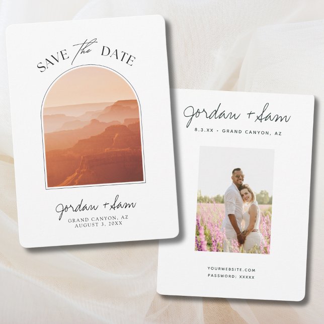 Invitation Grand Canyon Sunset Wedding Enregistrer la date (Grand Canyon Save the Date National Park Wedding Idea
)