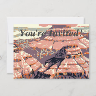 Invitation Grand Canyon Western Graphic Art American