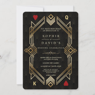 Invitation Grand Casino Gatsby de luxe Las Vegas Mariage de p