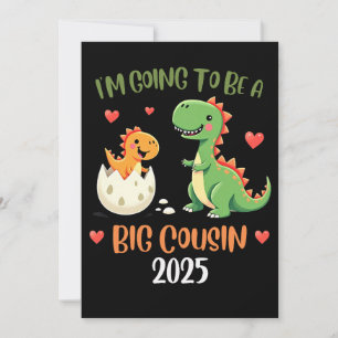 Invitation Grand Cousin Dinosaure Je vais être Cousin Bébé Re