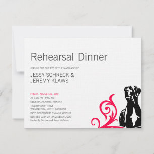 Invitation Grand Danois répétition rose
