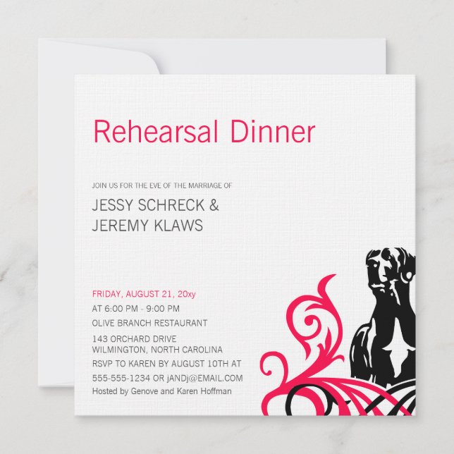 Invitation Grand Danois rose (Devant)