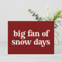 Grand fan des jours de neige Drôle de pause hivern