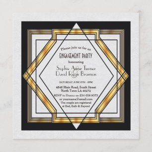Invitation Grand Gatsby Art Déco des années 20