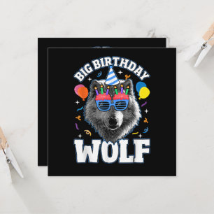 Invitation Grand Loup d'anniversaire pour les loups
