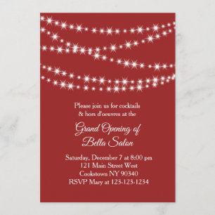 Invitation Grand Lumineux Twinkle d'ouverture rouge
