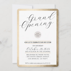 Invitation GRAND OUVERTURE de calligraphie moderne entreprise