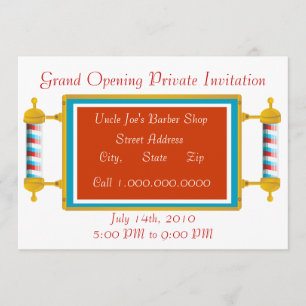 Invitation Grand ouverture du barber Shop