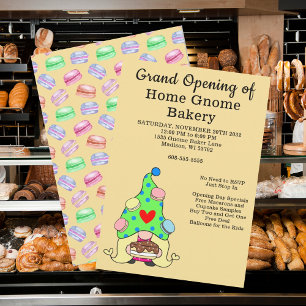 Invitation Grand Ouverture Gnome Boulangerie Pâtisserie Gâtea