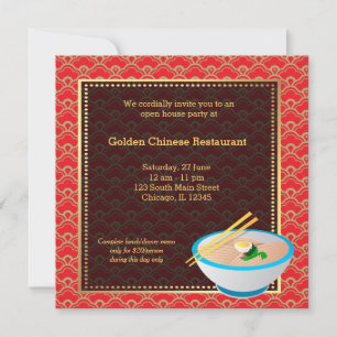 Invitation Grand ouverture Restaurant chinois