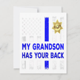 Invitation Grand-parents de l'agent de police Mon petit-fils