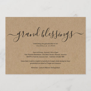 Invitation Grand-parents, Grand-mère, Grand-bébé Baby shower