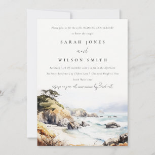 Invitation Grand paysage de Big Sur en Californie pour mariag