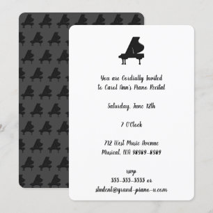 Invitation Grand Piano Considérant Répéter Élégant
