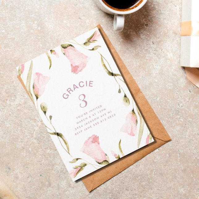 Invitation Grand Printemps Boho Fleur sauvage fête d'annivers (Créateur téléchargé)