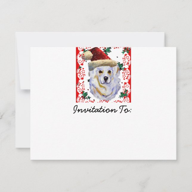 Invitation Grand Pyrenees Père Noël (Devant)