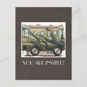 Invitation Grand rv car Motorhome du profondément satisfait