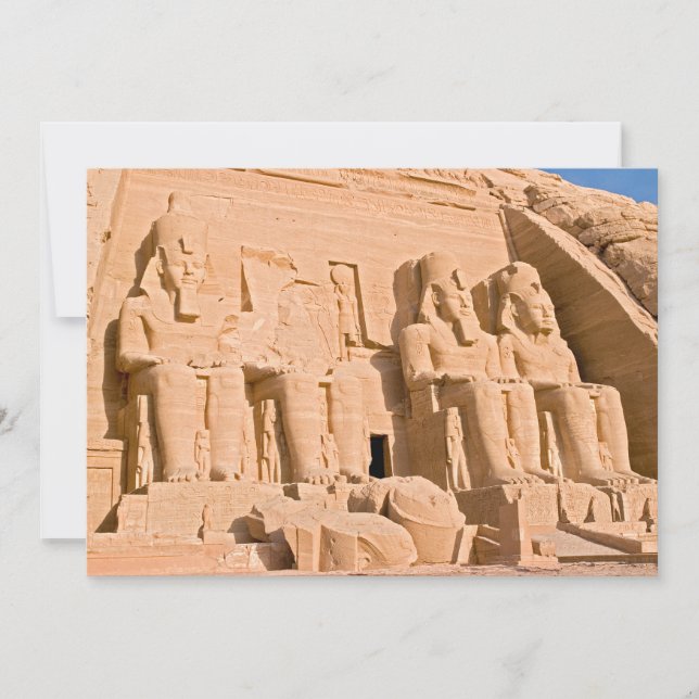 Invitation Grand Temple d'Abu Simbel - Ramsès II - Égypte (Devant)